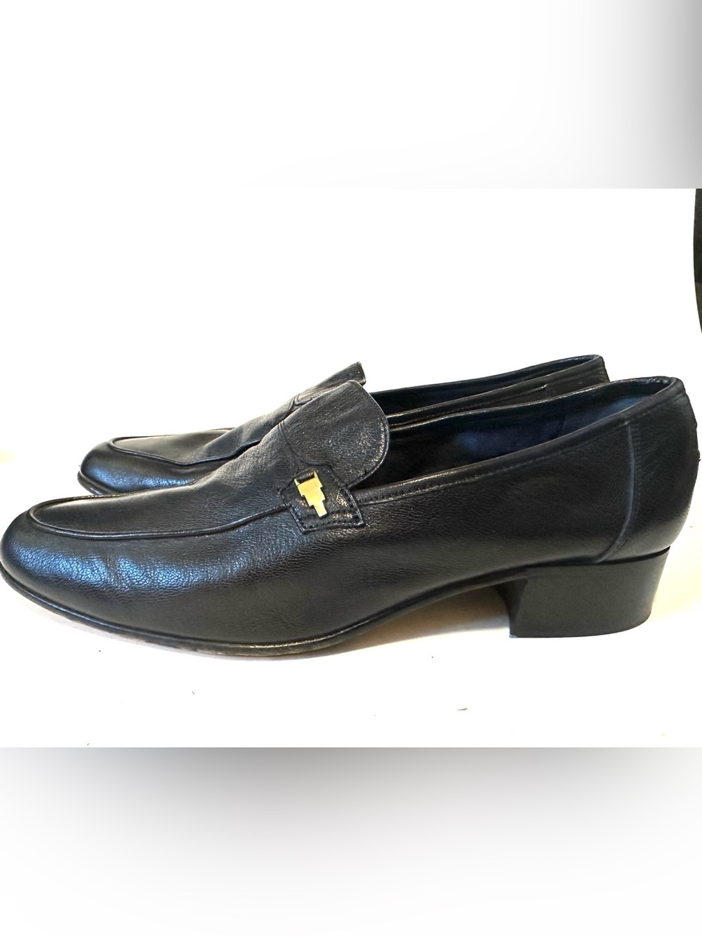 Bally of Switzerland Mens 8.5 Black Leather Loafers Classic Style Dress Shoes
